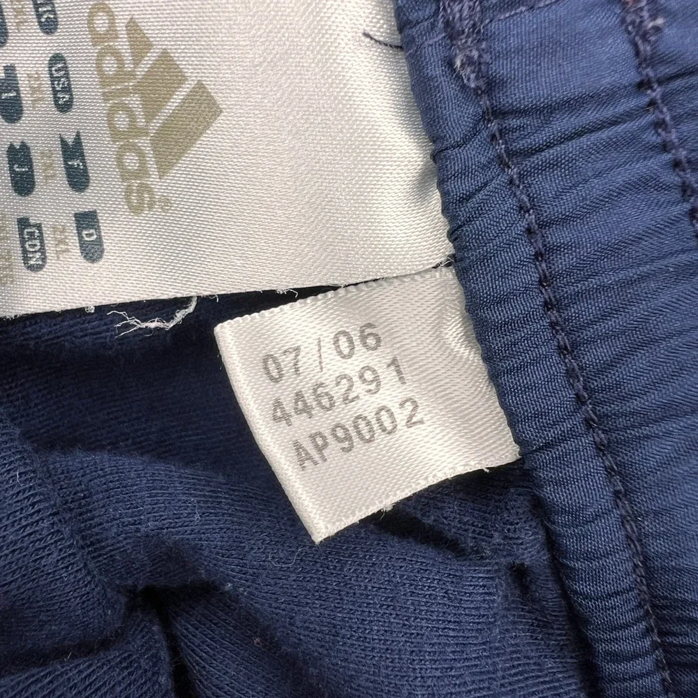 VTG Y2K Adidas ClimaProof Track Pants Men 2XL Navy 3 Stripe‎ Retro Trackies